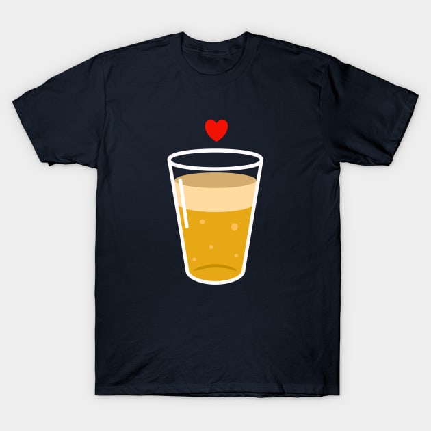 Heart I Love Beer Retro Vintage T-Shirt by happinessinatee